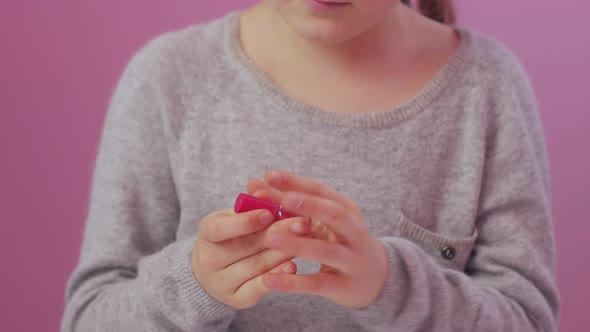 Little Girl With Nail Polish