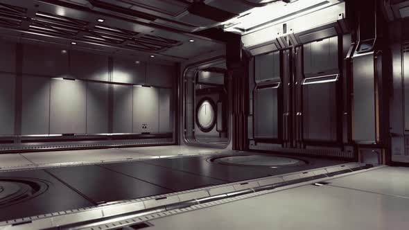 Futuristic Interior of the Spase Base