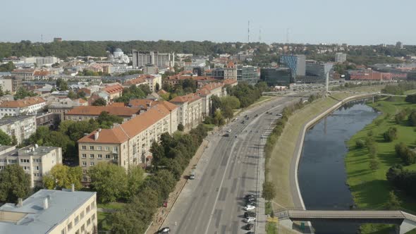 Kaunas Streets Near Neman River, Lithuania