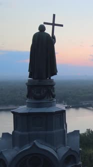 Monument To Vladimir the Great at Dawn in the Morning