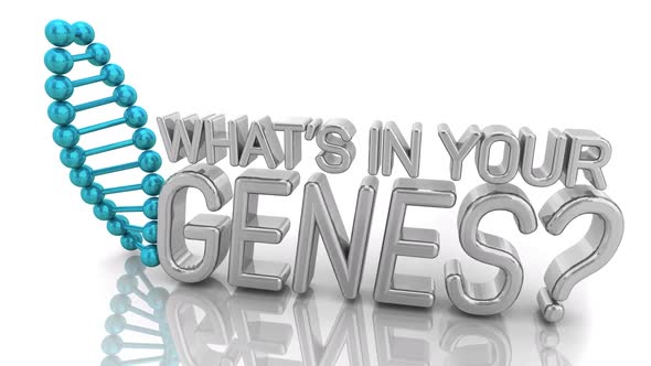 Whats In Your Genes Dna Hereditary Genetic Code Words 3d Animation