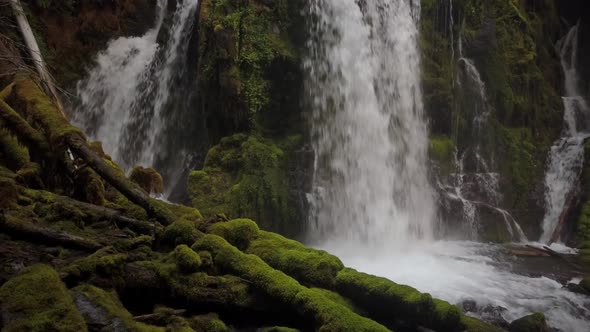 Aerial Shot Of A Waterfall In Oregon