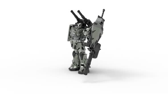 Full armor melee combat robot