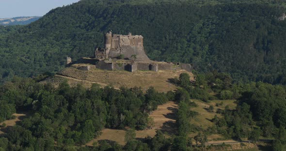 Murol, Puy de Dome, Auvergne, France. The middle age fortress dated XII th century