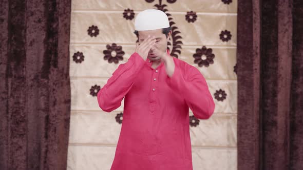 Worried Muslim man