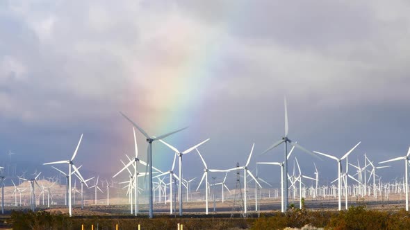 Wind turbines in Southern California north of Los Angeles