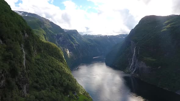 Geiranger overview and the seven sisters