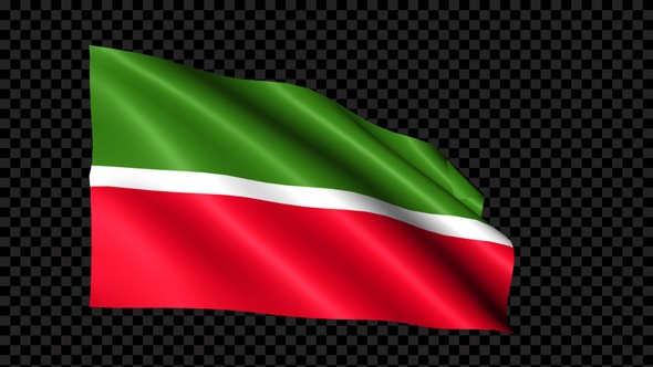 Tatarstan Flag Blowing In The Wind