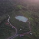  aerial view landscape of a mountain hills with a pond (8) - VideoHive Item for Sale