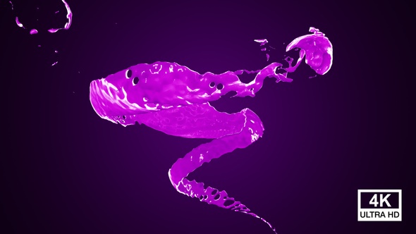Twisted Purple Paint Splash V3 4K