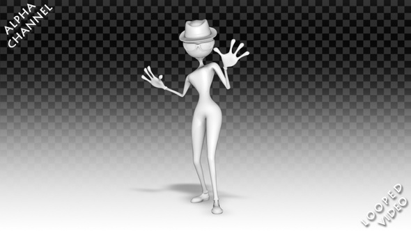 3D Woman Character - Cartoon Brave Dance