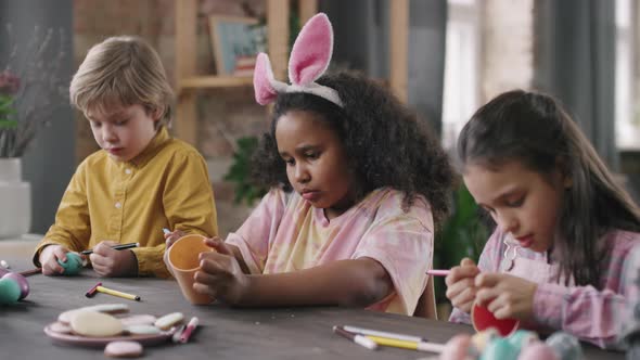 Kids Making Easter Crafts