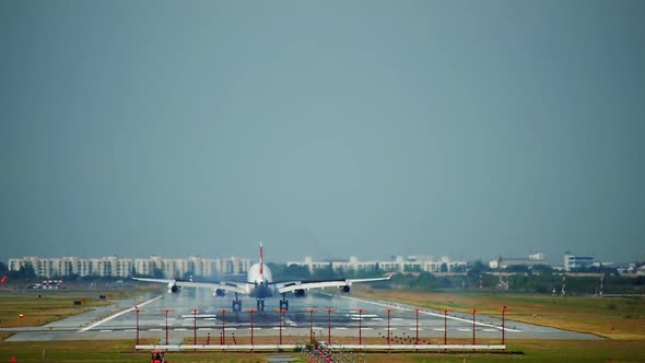 Airliner On A Final Approaching Landing