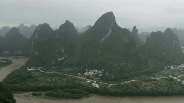 Li River in Guilin in Yangshuo Contry China