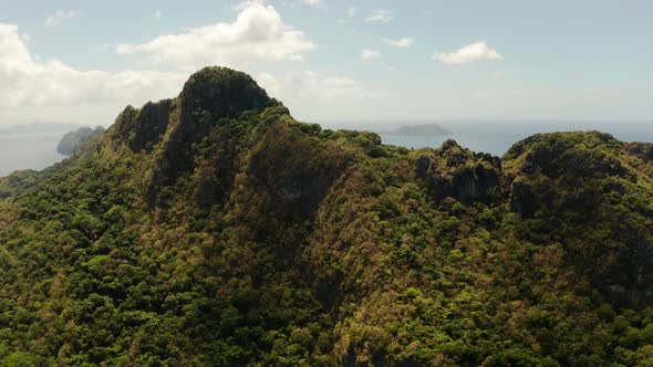 Seascape with Tropical Islands El Nido Palawan Philippines