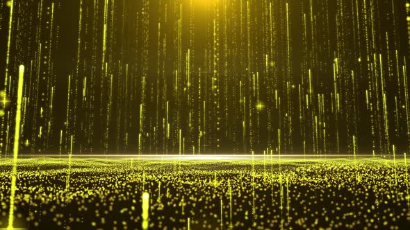 Golden Technology Particle Light Rising Stage Background2