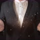 Magic particles on the hand of business man - VideoHive Item for Sale
