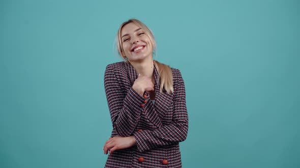 The Portrait of a Young Woman Who Shamefully Puts Her Hand to Her Breasts Receives a Compliment That