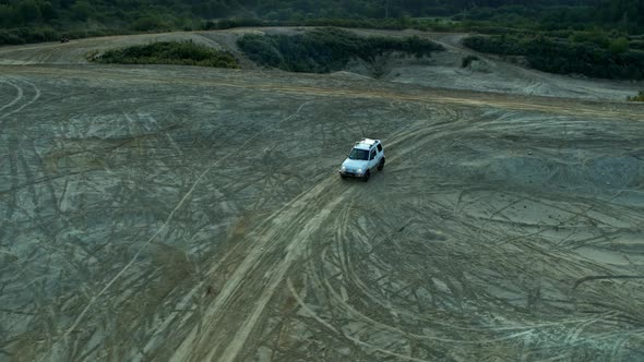 Traveling By SUV in Nature