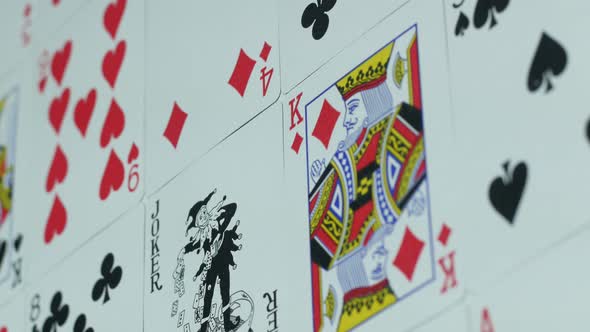 Modern Playing Cards For Gambling On The Table In The Casino