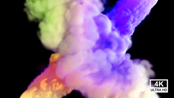 Festival Colourful Smoke Streaming Collisions 4K