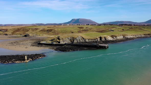 Aerial View of Ballyness Pier in County Donegal  Ireland