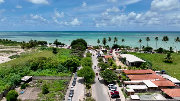 Northeast Brazil. Sao Miguel dos Milagres Beach at Alagoas Brazil.