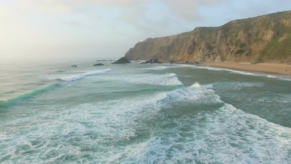 Praia da Adraga views on the coast of Portugal alt