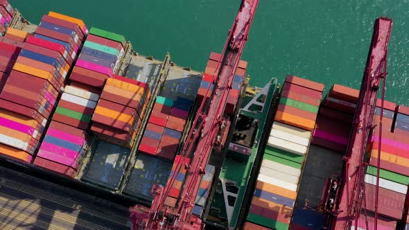 Aerial view of Hong Kong cargo terminal