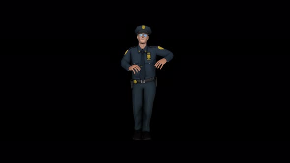 4K Dancing Police Officer