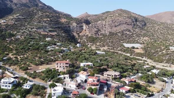 Aerial Nature Greek Landscape with Sea or Ocean Bay and Empty Sand Beach