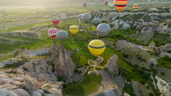 The Cappadocia region of Turkey is the most popular location in the world for hot air ballooning.