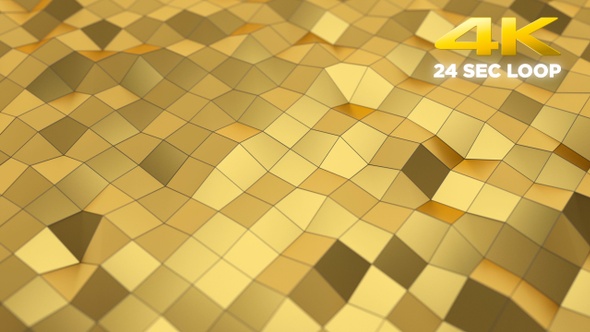 Gold Abstract Low Poly Background