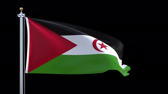 Western Sahara Waving Flag