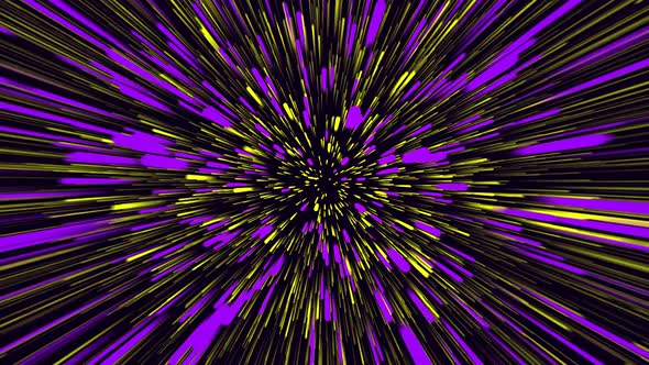 Colorful purple yellow straight lines on a dark background