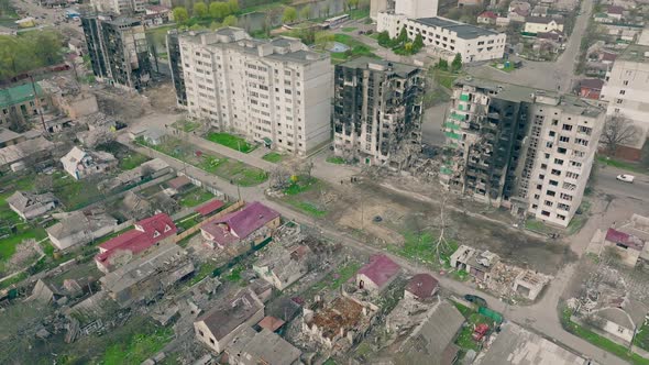 War Ukraine Damage House Destruction Danger Building Borodynka