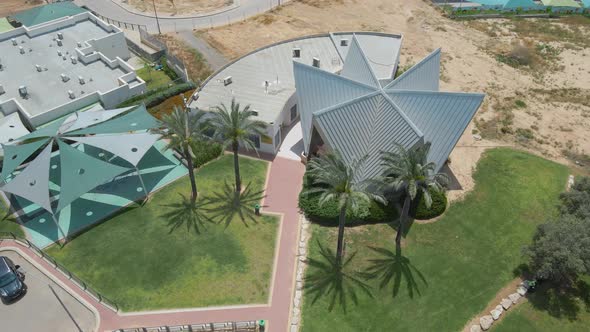 Ethiopian Synagogue From Above At Netivot City Isrsel