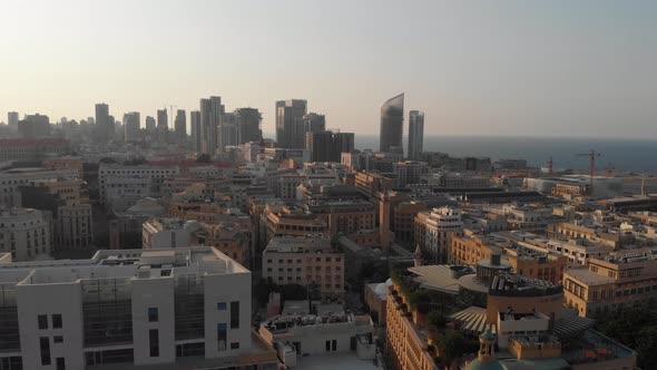 Beirut Downtown Solidere Drone Aerial Shots - Nov 2019