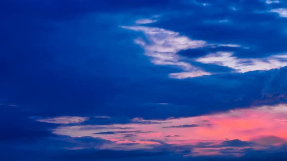 Time lapse landscape sunset sunrise and twilight cloudy sky on morning and evening