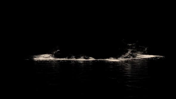 Water Wave Foam Splashes Around Island alt