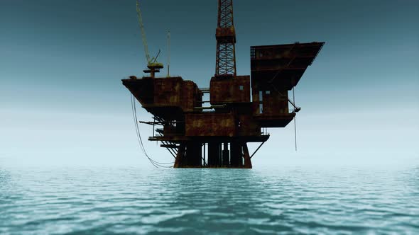 Oil and Gas Offshore Wellhead Platform