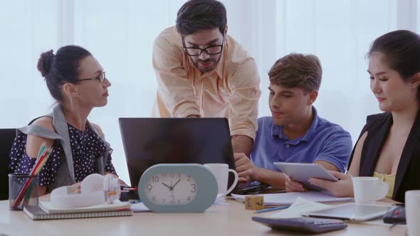 Successful Business People Celebrating Project Success at Office