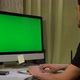 Typing on Keyboard and Green Screen Monitor - VideoHive Item for Sale