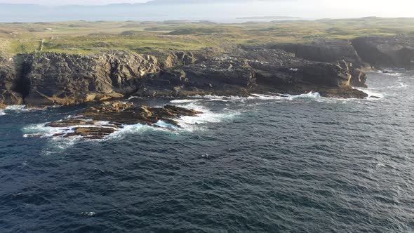 Aerial View of the Coastline at Dawros in County Donegal - Ireland