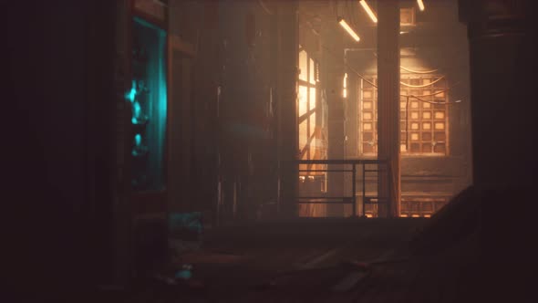 Interior of Abandoned Old Motel alt