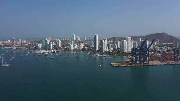 Cargo Port in the Modern City Colombia