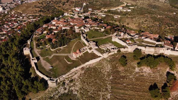 Aerial View of the Old Fortress in Mountains