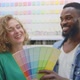 Multiethnic Couple Study Color Palette in Diy Store - VideoHive Item for Sale