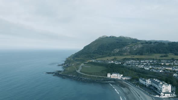 Silence before storm at Bray Cliff Wicklow Ireland aerial