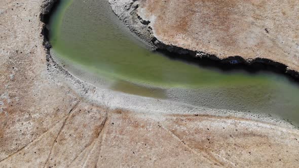 Aerial photography of winding rivers on Pamir Plateau